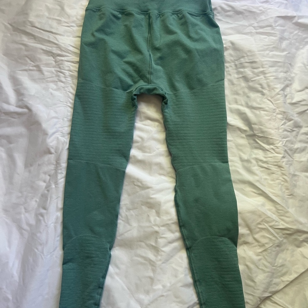 Alphalete Womens Teal Green Seamless Active Leggings